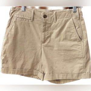 Khaki shorts.
